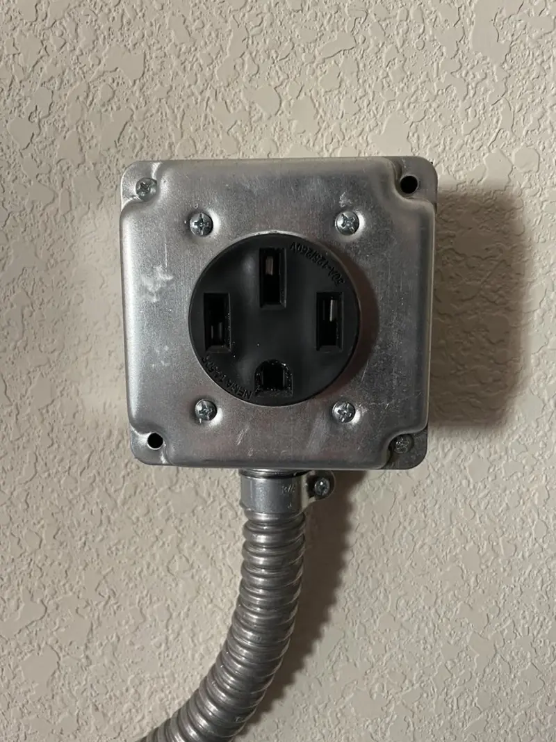 NEMA 14-50 outlet installed for Electrical Panel Upgrade in Fairfield
